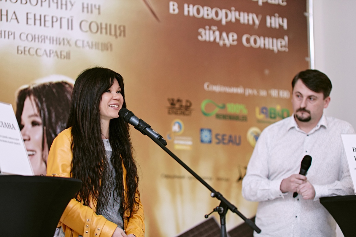Посол Возобновляемой энергии в мире - Руслана, и Генеральный директор группы компаний «Метрополия» Виктор Куртев 